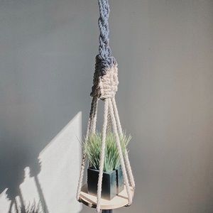 plant hanger with wood